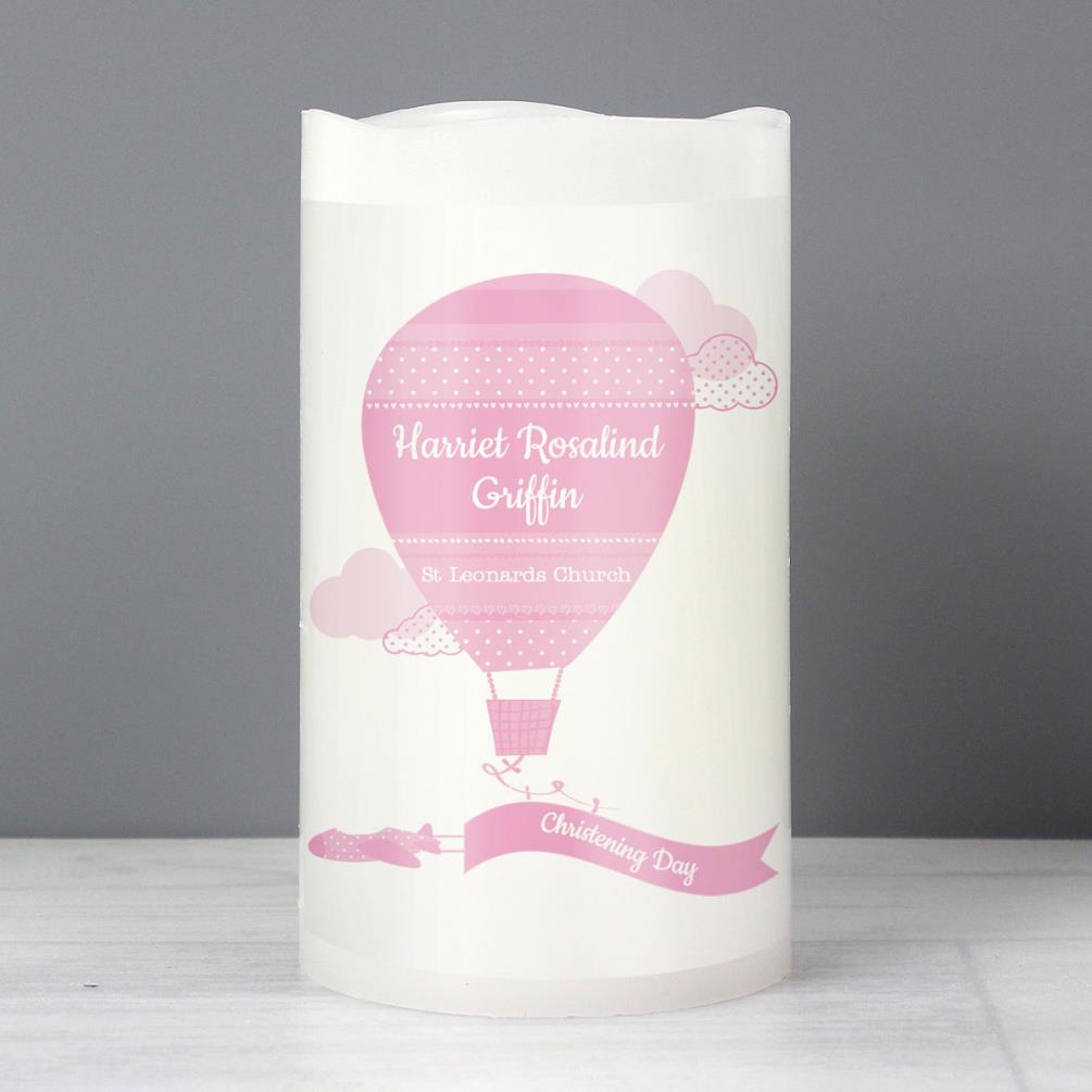 Personalised Up & Away Pink Nightlight LED Candle Extra Image 3